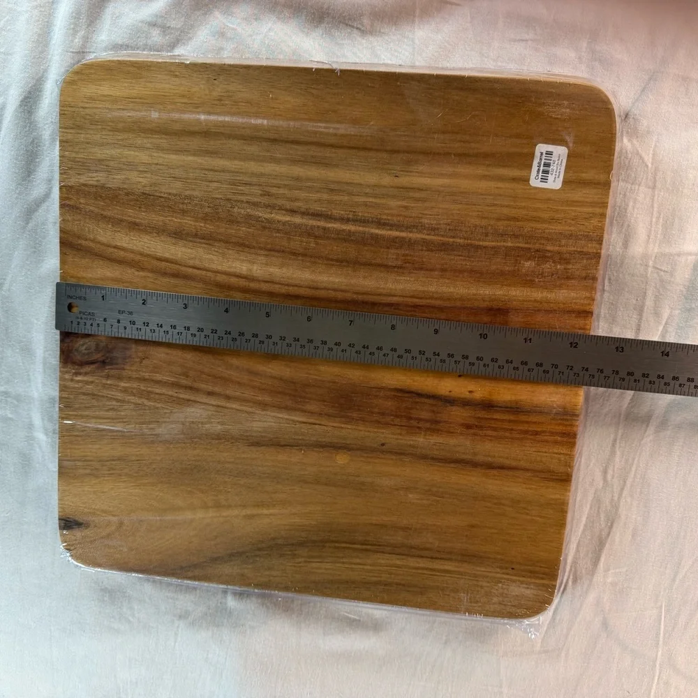 Crate&Barrel Slate & Wood Square Serving Tray 13.5 in BNIB